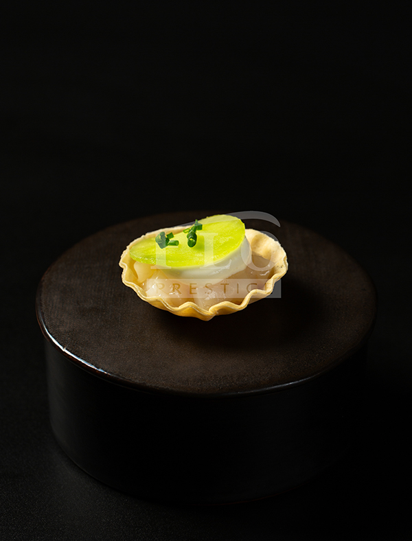 Scallop Carpaccio Tart